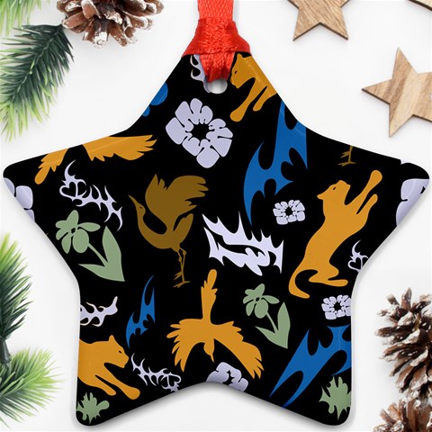 Pattern Design Seamless Texture Star Ornament (Two Sides) from ArtsNow.com Front
