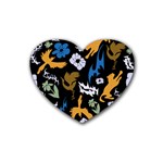 Pattern Design Seamless Texture Rubber Coaster (Heart)