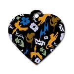 Pattern Design Seamless Texture Dog Tag Heart (Two Sides)