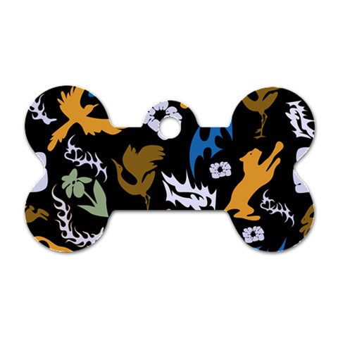 Pattern Design Seamless Texture Dog Tag Bone (One Side) from ArtsNow.com Front