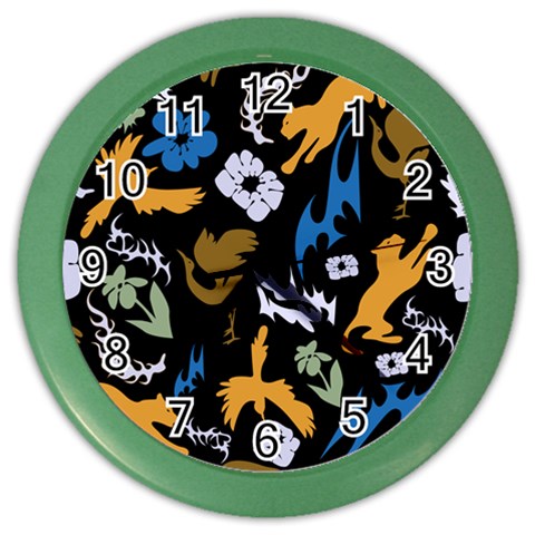 Pattern Design Seamless Texture Color Wall Clock from ArtsNow.com Front