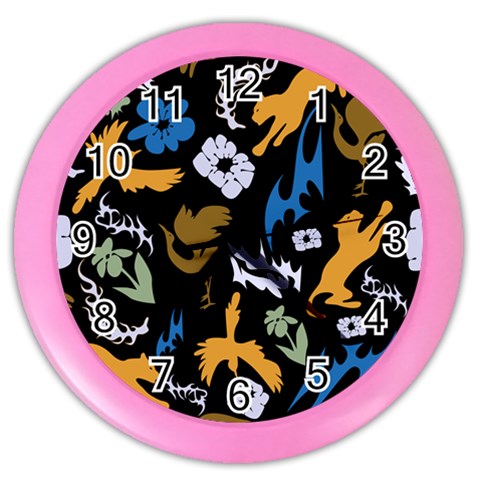 Pattern Design Seamless Texture Color Wall Clock from ArtsNow.com Front