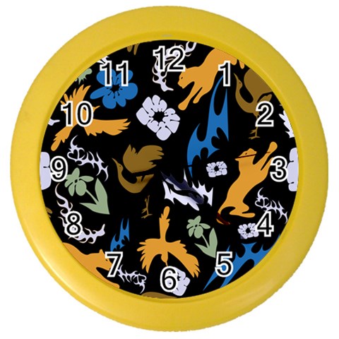 Pattern Design Seamless Texture Color Wall Clock from ArtsNow.com Front