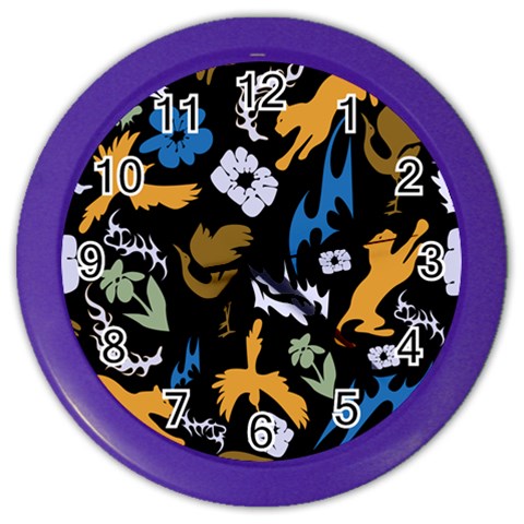 Pattern Design Seamless Texture Color Wall Clock from ArtsNow.com Front
