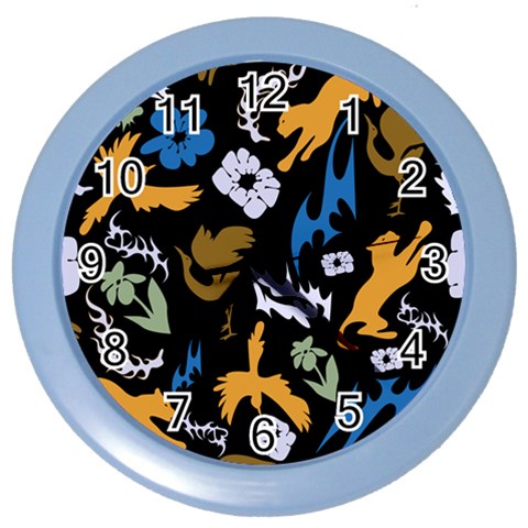 Pattern Design Seamless Texture Color Wall Clock from ArtsNow.com Front