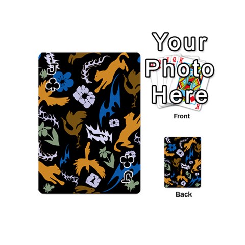 Jack Pattern Design Seamless Texture Playing Cards 54 Designs (Mini) from ArtsNow.com Front - ClubJ
