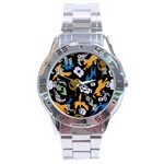 Pattern Design Seamless Texture Stainless Steel Analogue Watch
