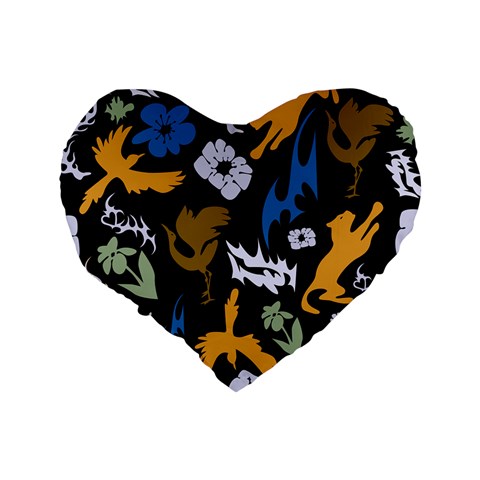 Pattern Design Seamless Texture Standard 16  Premium Heart Shape Cushions from ArtsNow.com Back