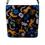 Pattern Design Seamless Texture Flap Closure Messenger Bag (L)