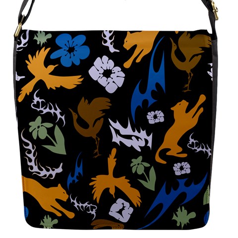 Pattern Design Seamless Texture Flap Closure Messenger Bag (S) from ArtsNow.com Front