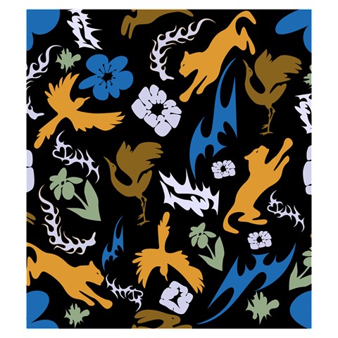 Pattern Design Seamless Texture Drawstring Pouch (Medium) from ArtsNow.com Back