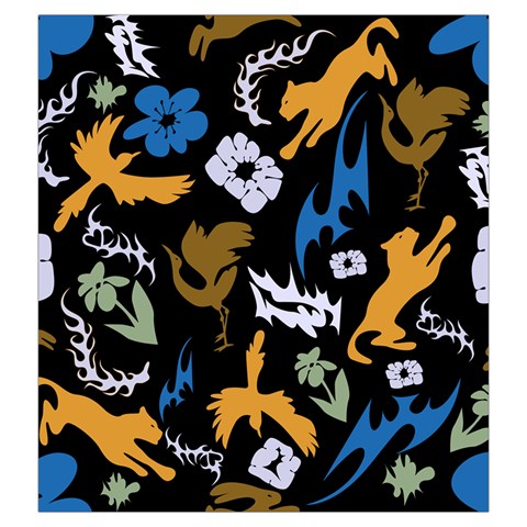 Pattern Design Seamless Texture Drawstring Pouch (Large) from ArtsNow.com Front