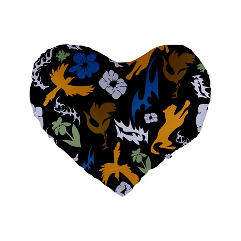 Pattern Design Seamless Texture Standard 16  Premium Flano Heart Shape Cushions from ArtsNow.com Front