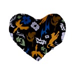 Pattern Design Seamless Texture Standard 16  Premium Flano Heart Shape Cushions