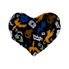 Pattern Design Seamless Texture Standard 16  Premium Flano Heart Shape Cushions from ArtsNow.com Back