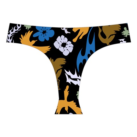 Pattern Design Seamless Texture Cross Back Hipster Bikini Set from ArtsNow.com Front Under