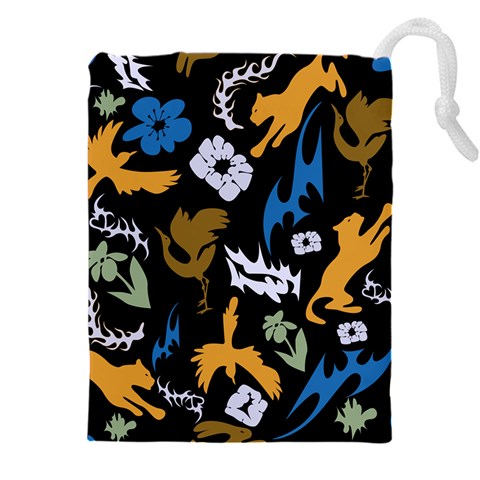 Pattern Design Seamless Texture Drawstring Pouch (5XL) from ArtsNow.com Front