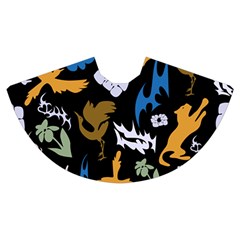 Pattern Design Seamless Texture Women s Crop Top Pleated Skater Rave Skirt from ArtsNow.com Skirt Back