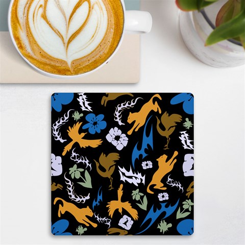 Pattern Design Seamless Texture UV Print Square Tile Coaster  from ArtsNow.com Front