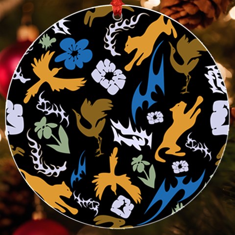 Pattern Design Seamless Texture UV Print Acrylic Ornament Round from ArtsNow.com Front