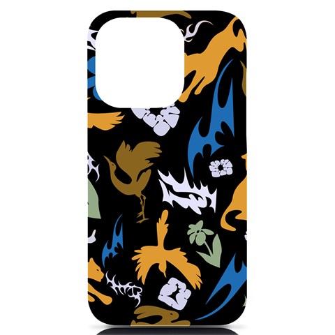 Pattern Design Seamless Texture iPhone 14 Pro Black UV Print PC Hardshell Case from ArtsNow.com Front
