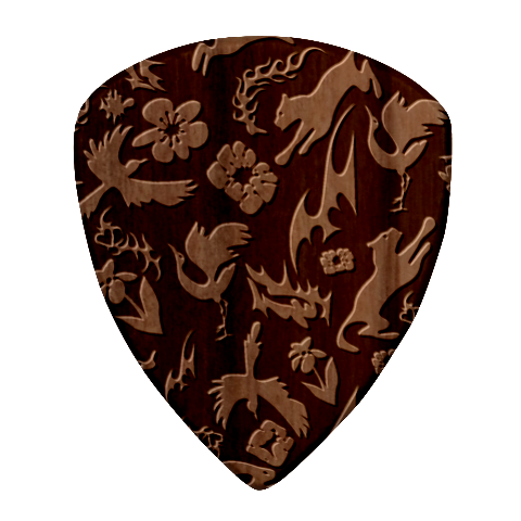 Pattern Design Seamless Texture Square Wood Guitar Pick Holder Case And Picks Set from ArtsNow.com Pick