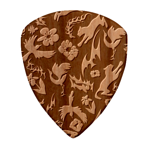 Pattern Design Seamless Texture Wood Guitar Pick (Set of 10) from ArtsNow.com Front