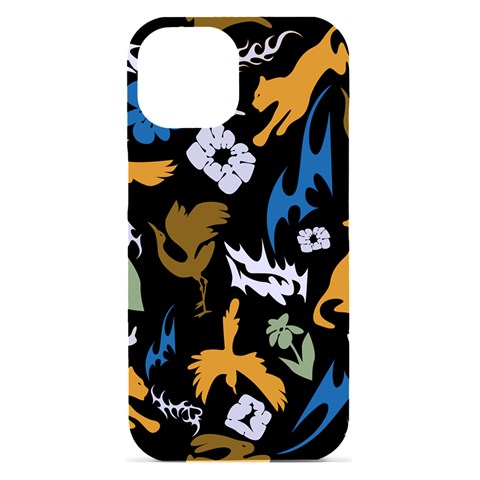 Pattern Design Seamless Texture iPhone 15 Black UV Print PC Hardshell Case from ArtsNow.com Front