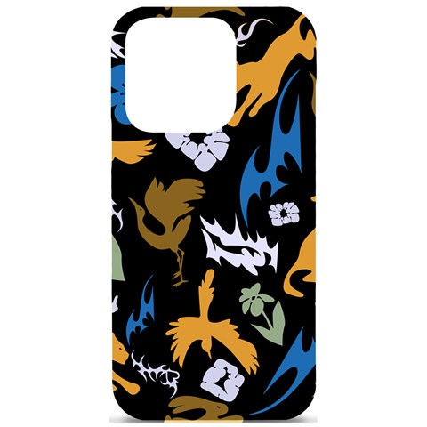 Pattern Design Seamless Texture iPhone 15 Pro Black UV Print PC Hardshell Case from ArtsNow.com Front