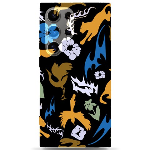 Pattern Design Seamless Texture Samsung Galaxy S24 Ultra 6.9 Inch Black TPU UV Case from ArtsNow.com Front