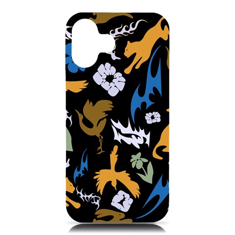 Pattern Design Seamless Texture iPhone 16 Plus Black UV Print PC Hardshell Case from ArtsNow.com Front