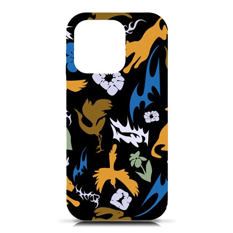 Pattern Design Seamless Texture iPhone 16 Pro Black UV Print PC Hardshell Case from ArtsNow.com Front