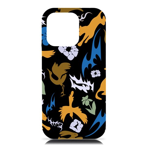 Pattern Design Seamless Texture iPhone 16 Pro Max Black UV Print PC Hardshell Case from ArtsNow.com Front