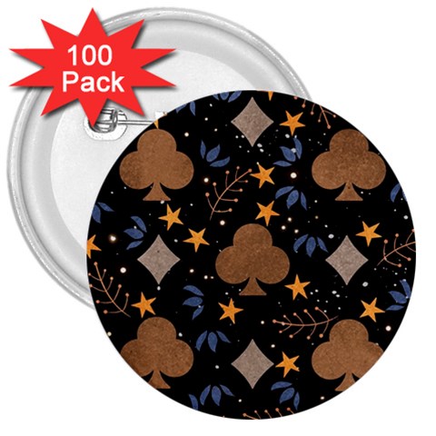 Seamless Pattern Repeat Repetition 3  Buttons (100 pack)  from ArtsNow.com Front