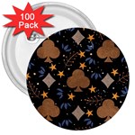 Seamless Pattern Repeat Repetition 3  Buttons (100 pack) 