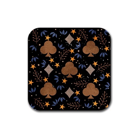 Seamless Pattern Repeat Repetition Rubber Square Coaster (4 pack) from ArtsNow.com Front