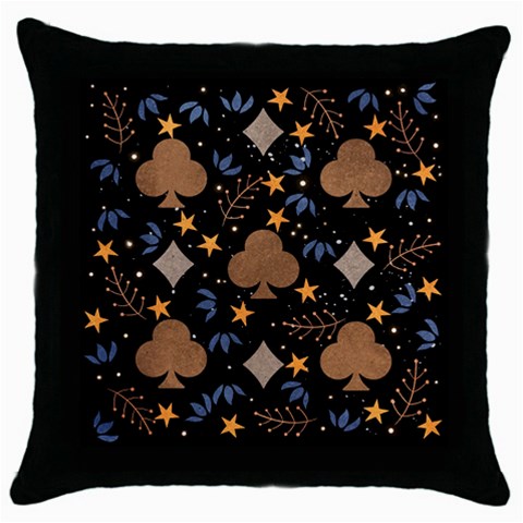 Seamless Pattern Repeat Repetition Throw Pillow Case (Black) from ArtsNow.com Front