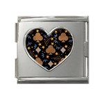 Seamless Pattern Repeat Repetition Mega Link Heart Italian Charm (18mm)