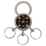 Seamless Pattern Repeat Repetition 3-Ring Key Chain