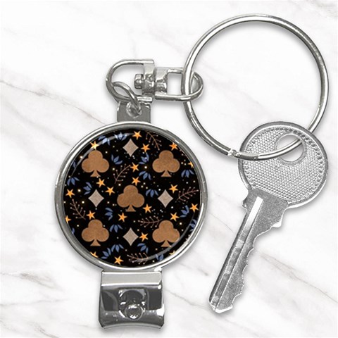 Seamless Pattern Repeat Repetition Nail Clippers Key Chain from ArtsNow.com Front