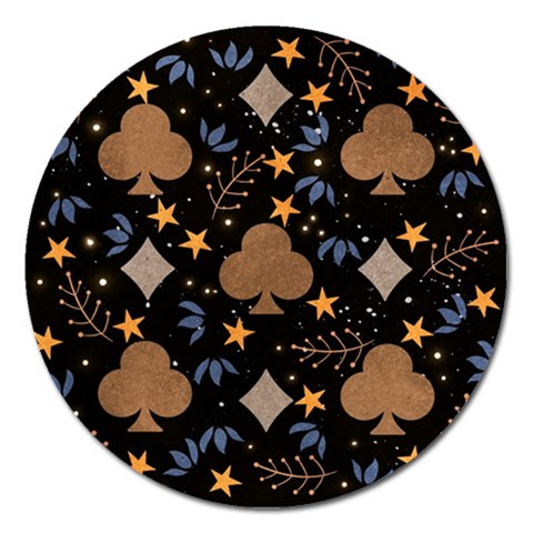 Seamless Pattern Repeat Repetition Magnet 5  (Round) from ArtsNow.com Front