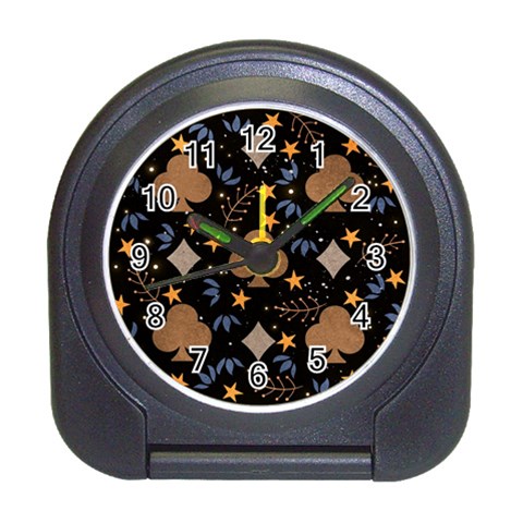 Seamless Pattern Repeat Repetition Travel Alarm Clock from ArtsNow.com Front
