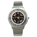 Seamless Pattern Repeat Repetition Stainless Steel Watch