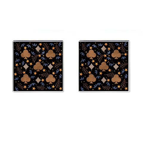Seamless Pattern Repeat Repetition Cufflinks (Square) from ArtsNow.com Front(Pair)