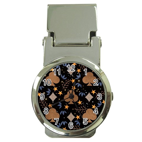 Seamless Pattern Repeat Repetition Money Clip Watches from ArtsNow.com Front