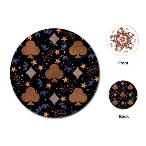 Seamless Pattern Repeat Repetition Playing Cards Single Design (Round) from ArtsNow.com Front