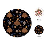 Seamless Pattern Repeat Repetition Playing Cards Single Design (Round)