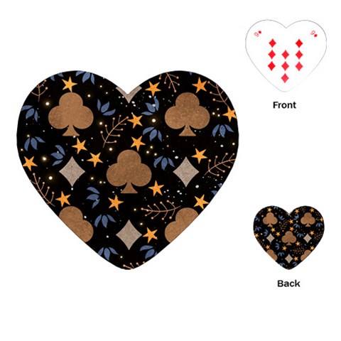 Seamless Pattern Repeat Repetition Playing Cards Single Design (Heart) from ArtsNow.com Front
