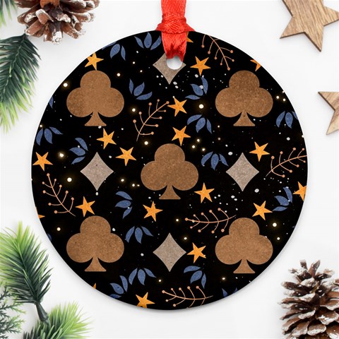 Seamless Pattern Repeat Repetition Round Ornament (Two Sides) from ArtsNow.com Front