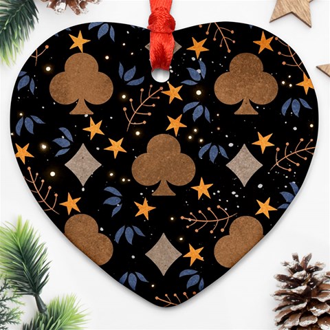 Seamless Pattern Repeat Repetition Heart Ornament (Two Sides) from ArtsNow.com Front